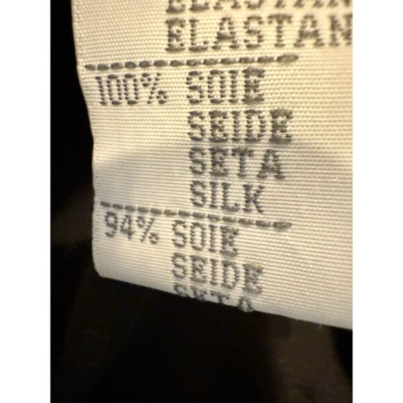 VTG ALAIN WEIZ 14 SILK BLOUSE TOP FALL HALLOWEEN JACKET TUNIC LIKE EILEEN FISHER - Picture 11 of 13
